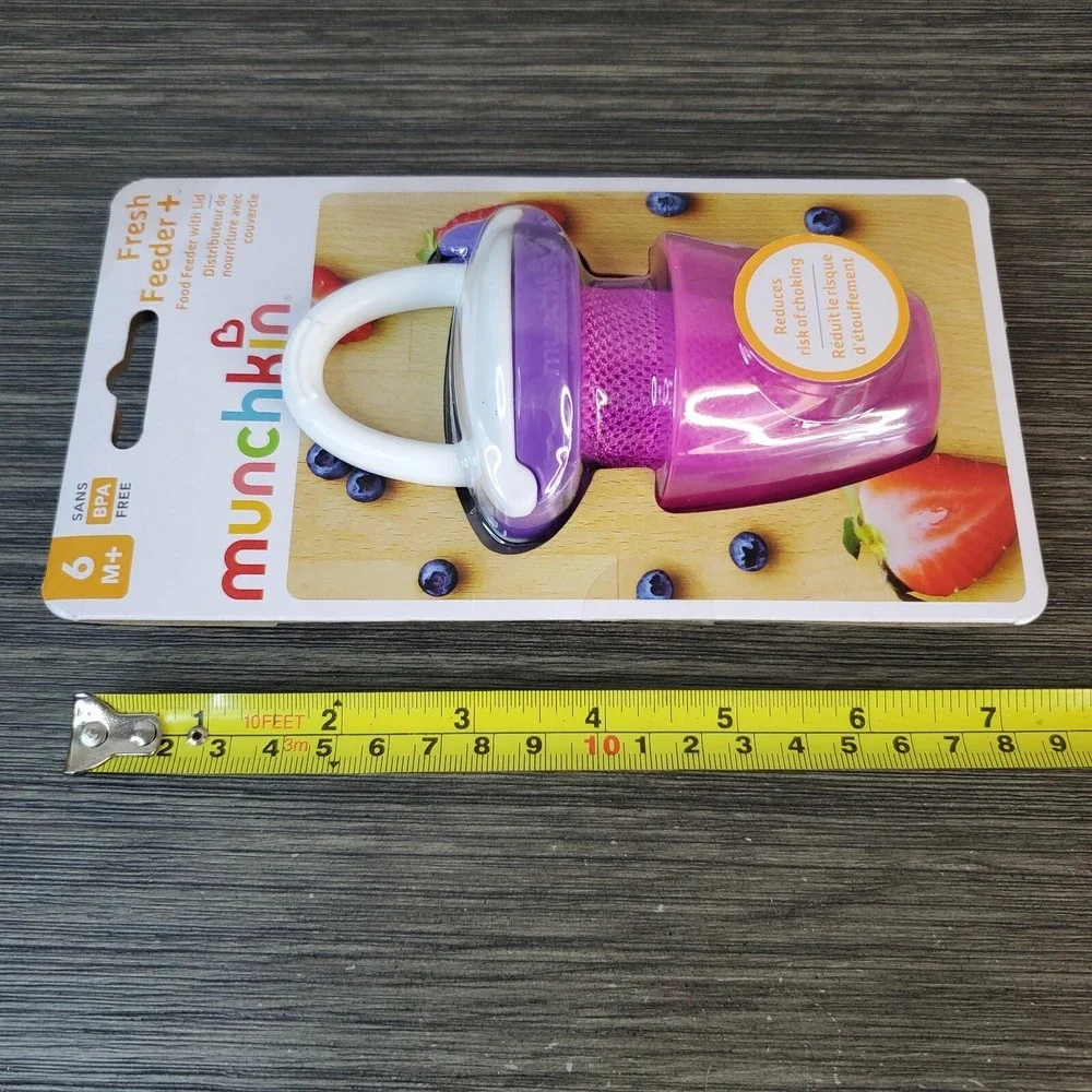 Munchkin Fresh Food Feeder Raw Fresh Teether Purple Pink Baby Toddler BPA Free